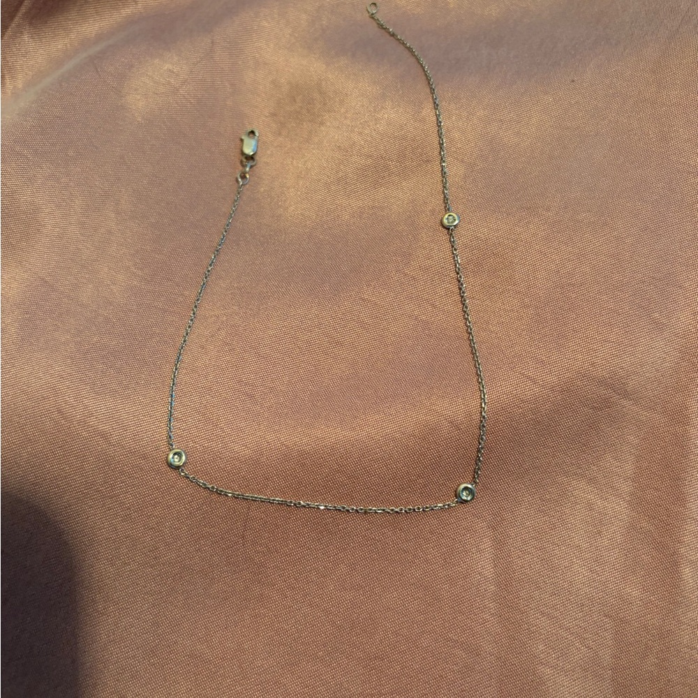 White Gold and Diamond Anklet